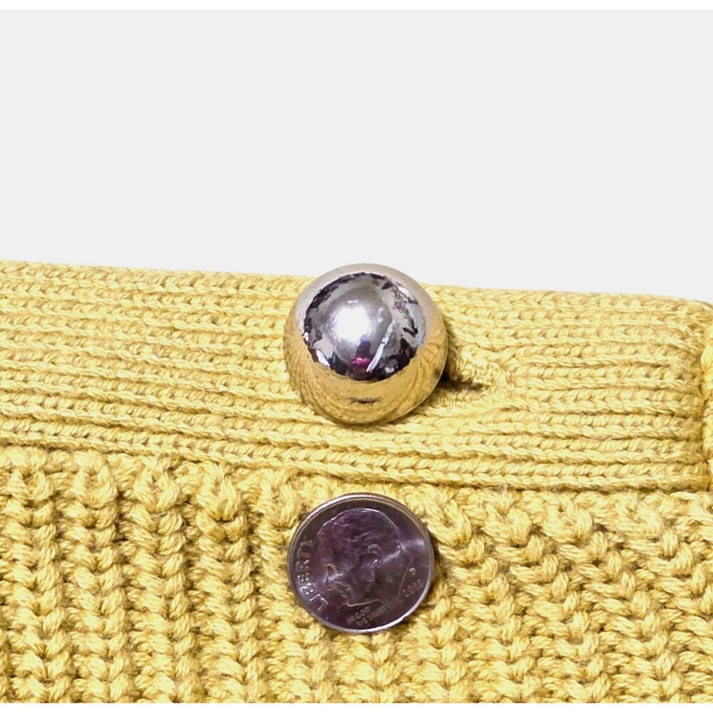 JOIE Lusela Sweater Golden Yellow Sz XS Mock Neck Knit Gold Buttons Pullover - Picture 11 of 11